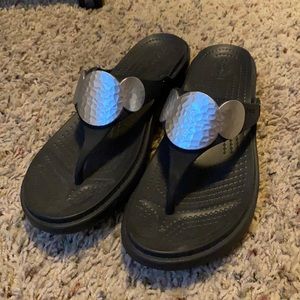 Brand new croc flip flops